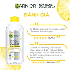Nước Tẩy Trang Garnier Làm Sáng Da Micellar Cleansing Water Vitamin C 400ml
