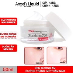 Kem Dưỡng Trắng Da, Mờ Thâm Nám Chỉ Trong 7 Ngày Angel's Liquid 7 Day Glutathione 700 V-Cream 50ml