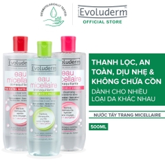 Nước Tẩy Trang Evoluderm Micellar Cleansing Water Reactive Skins 500ml