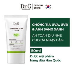 Kem Chống Nắng Vật Lý, Chống Ánh Sáng Xanh, Hỗ Trợ Trị Mụn Dành Cho Da Nhạy Cảm Dr.G Green Mild Up Sun+ SPF 50+/ PA++++ 50ml