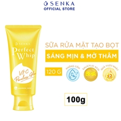 Sữa Rửa Mặt Làm Sáng Da Senka Perfect Whip Vitamin C Poreless Glow 100g