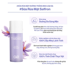 Sữa Rửa Mặt Dưỡng Trắng, Giảm Thâm, Đều Màu Da Gilaa Plant Serum Cleanser Saffron Extract 160g