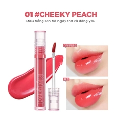 Son bóng LilyByRed Glassy Layer Fixing Tint #01 Chekky Peach (Hồng San Hô)