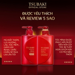 Bộ Gội Xả Bóng Mượt, Giảm Khô Xơ Rối Tsubaki Premium Moist 490ml