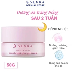 Kem Dưỡng Trắng Da, Giảm Thâm Nám Ban Đêm Senka White Beauty Glow Gel Cream 50g