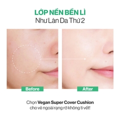 Phấn Nước Kiềm Dầu, Che Phủ Cao GLAMRR Q Vegan Super Cover Cushion SPF50+/PA+++