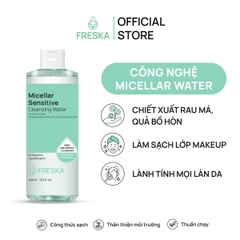 Nước Tẩy Trang Làm Sạch Sâu, Dưỡng Ẩm Freska Micellar Sensitive Cleansing Water 400ml