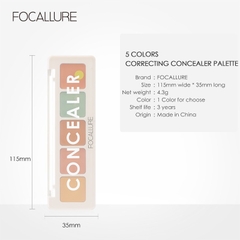 Bảng Triệt Sắc Che Khuyết Điểm 5 Ô Focallure Color Concealer Palette FA172 4.3g