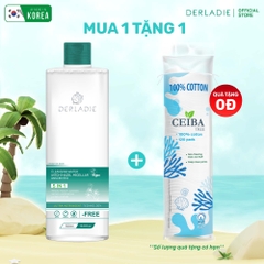 [MUA 1 TẶNG 1] Tẩy Trang Thuần Chay Sạch Dịu Êm Cho Da Dầu Mụn Derladie Cleansing Water Witch Hazel Micellar Unsented 500ML