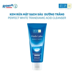 Sữa Rửa Mặt Hada Labo Dưỡng Da Sáng Mịn Ẩm Mượt Perfect White Arbutin Cleanser 80g