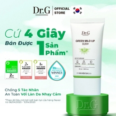 Kem Chống Nắng Vật Lý, Chống Ánh Sáng Xanh, Hỗ Trợ Trị Mụn Dành Cho Da Nhạy Cảm Dr.G Green Mild Up Sun+ SPF 50+/ PA++++ 50ml