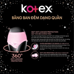 BVS Kotex Ban Đêm Dạng Quần Kotex Size M-L Gói 5 Miếng