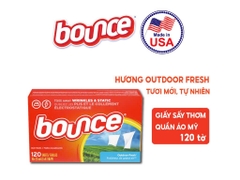 Giấy Thơm Quần Áo Bounce Sheets Outdoor Fresh 120 Tờ