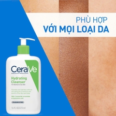 Sữa Rửa Mặt Làm Sạch Và Cấp Ẩm Cerave Hydrating Cleanser 473ml