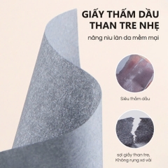 Giấy Thấm Dầu Than Tre Hoạt Tính Kèm Gương Gecomo 100 Tờ