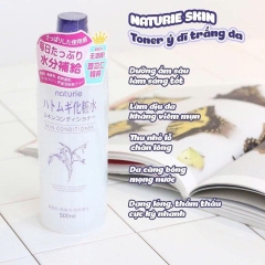 Nước Hoa Hồng Cấp Ẩm Dưỡng Trắng Chiết Xuất Ý Dĩ Naturie Hatomugi Skin Conditioner 500ml