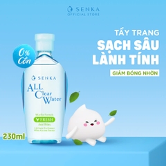 Nước Tẩy Trang Giảm Bóng Nhờn Senka All Clear Water Micellar Formula - Fresh 230ml