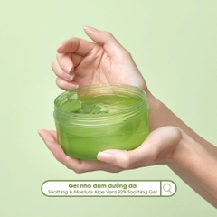 Gel Dưỡng Ẩm Nature Republic Chiết Xuất Lô Hội Soothing & Moisture Aloe Vera 92% Soothing Gel 300ml