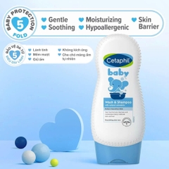 Sữa Tắm Gội 2 In 1 Cho Bé Cetaphil Baby Gentle Wash & Shampoo 230ml