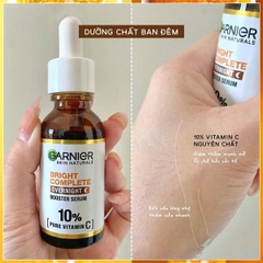 Tinh Chất Dưỡng Sáng Da, Mờ Thâm Ban Đêm Garnier Skin Naturals Bright Complete Overnight Booster Serum 30ml