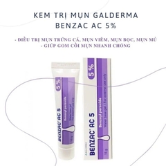 Chấm mụn 5% Benzoyls Peroxide Benzac 15g