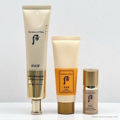 Bộ Kem Chống Nắng Chống Nhăn Whoo Gongjinhyang Anti - Wrinkle UV Protective Cream Special Set Upsize 75ml