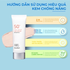 Kem Chống Nắng Nâng Tông Da Tự Nhiên Karadium Sun Snail Repair Cream 70ml