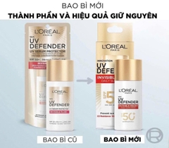 Kem Chống Nắng X20 Thoáng Da Mỏng Nhẹ Vạch Đỏ L’Oreal Paris UV Defender Serum Invisible Fluid SPF50+ PA++++ 50ml