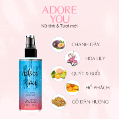 Xịt Thơm Toàn Thân Hương Nước Hoa Malissa Kiss Body Mist 88ml