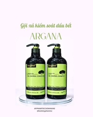 Bộ dầu gội xả ARGANA kiểm soát dầu, làm sạch tóc bết nhờn Oil-Control 500ml/ 750ml