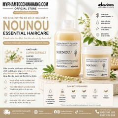 Bộ sản phẩm DAVINES NOUNOU gồm dầu gội, dầu xả và hấp – được thiết kế đặc biệt cho tóc nhuộm, tẩy, tóc khô yếu cần phục hồi sâu