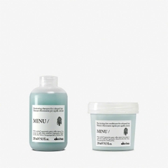 Bộ sản phẩm DAVINES MINU gồm dầu gội, dầu xả và hấp – chuyên dùng cho tóc nhuộm