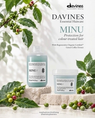 Bộ sản phẩm DAVINES MINU gồm dầu gội, dầu xả và hấp – chuyên dùng cho tóc nhuộm
