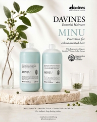 Bộ sản phẩm DAVINES MINU gồm dầu gội, dầu xả và hấp – chuyên dùng cho tóc nhuộm
