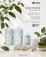 Bộ sản phẩm DAVINES MINU gồm dầu gội, dầu xả và hấp – chuyên dùng cho tóc nhuộm