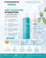Dầu Gội & Dầu Xả Dưỡng Ẩm Siêu Nhẹ Moroccanoil Hydration Airy Moisture 250ml/ 500ml/ 1000ml