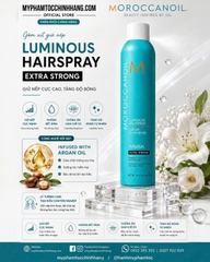Gôm Xịt Giữ Nếp Moroccanoil Luminous Hairspray 330ml (cứng - Strong Hold hoặc siêu cứng Extra Strong Hold)