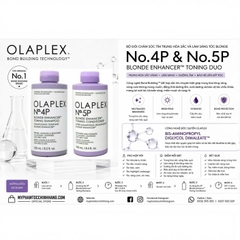 Bộ đôi chăm sóc tóc tím chuyên dụng cho tóc tẩy, tóc sáng màu OLAPLEX No.4P và OLAPLEX No.5P