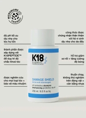 Gội xả K18 bảo vệ pH- DAMAGE SHIELD protective shampoo 250ML-930ML