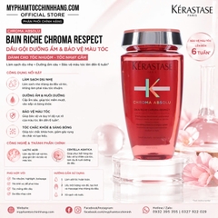 Dầu gội xả, măt nạ cho tóc nhuộm Kerastase Chroma Absolu Bain Riche Chroma Respect 250ml 200ml 1000ml