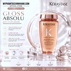 DẦU GỘI XẢ KERASTASE GLOSS ABSOLU DƯỠNG ẨM BÓNG MƯỢT CHO TÓC DẦU 250ML 500ml 1000ml