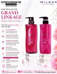 Dầu gội Milbon giữ màu mượt tóc Grand linkage S, W, V 500ml