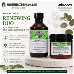 Dầu gội & Dầu xả Davines trường thọ Naturaltech Renewing Shampoo & Renewing Conditioning Treatment