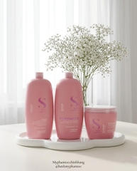 Dầu gội, mặt nạ tóc, kem xả khô giữ ẩm Alfaparf Milano SDL Moisture (Semi Di Lino Moisture Nutritive Low Shampoo, Mask & Leave-in Conditioner)