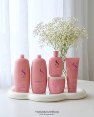 Dầu gội, mặt nạ tóc, kem xả khô giữ ẩm Alfaparf Milano SDL Moisture (Semi Di Lino Moisture Nutritive Low Shampoo, Mask & Leave-in Conditioner)