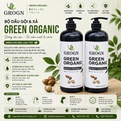 Dầu gội xả siêu mượt phục hồi GROGN Green Organic hương nước hoa 500ml 1000ml ( mẫu mới)