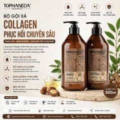 Dầu Gội Xả Top Haneda Collagen Shampoo & Conditioner 500ml - 785ml