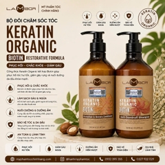 Dầu gội xả Lambor keratin organic biotin 500ml - 1000ml