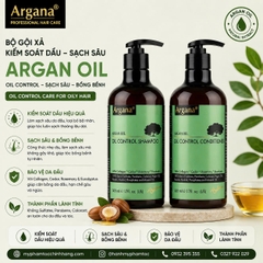 Bộ dầu gội xả ARGANA kiểm soát dầu, làm sạch tóc bết nhờn Oil-Control 500ml/ 750ml