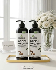 Dầu gội xả siêu mượt phục hồi GROGN Green Organic hương nước hoa 500ml 1000ml ( mẫu mới)